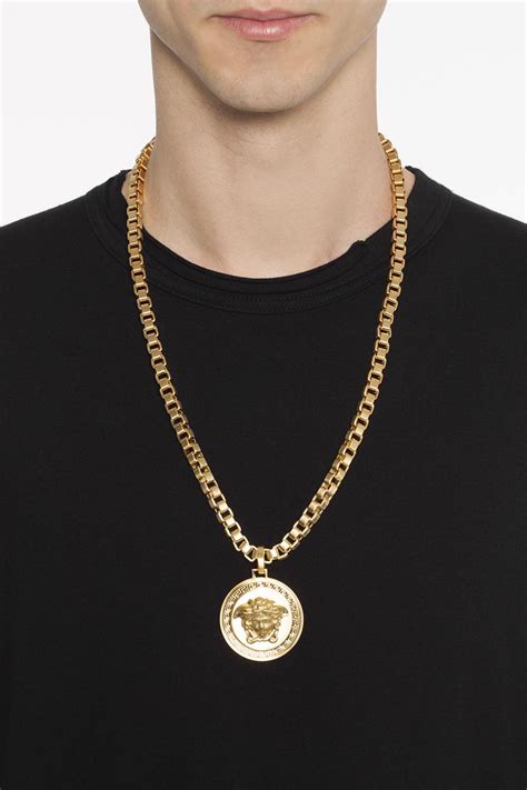 versace necklace men's gold.